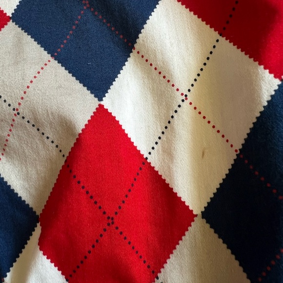 Loudmouth Women’s Vintage Argyle Red Blue Mini Golf Skirt Skort w/Pockets Size 4 - Picture 10 of 11